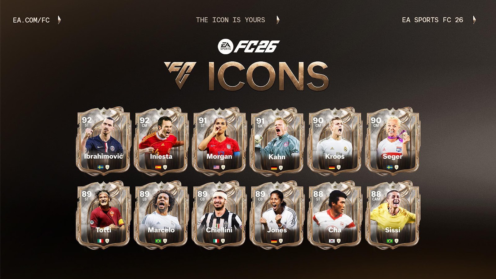 EA Sports FC 26 apresenta sua nova classe de ídolos: “O Ídolo é Seu”