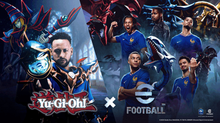 Neymar veste traje especial para a colaboração entre o jogo de cartas Yu-Gi-Oh! e eFootball