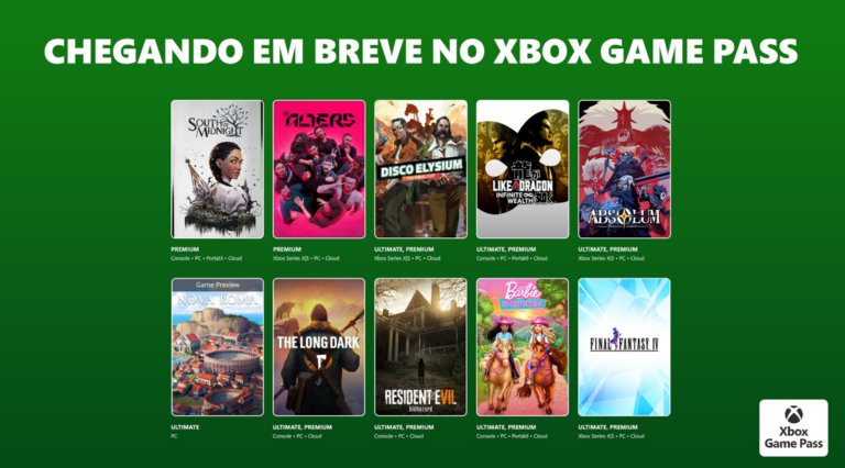 Novidades no Xbox Game Pass: grandes jogos chegam ao catálogo Premium
