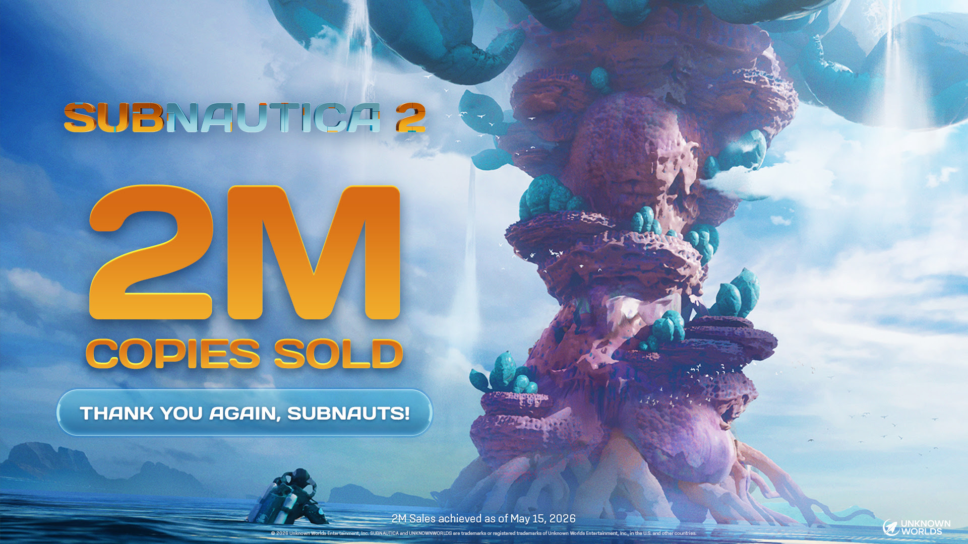 Subnautica 2 vende 2 milhões de cópias em apenas 12 horas depois do lançamento
