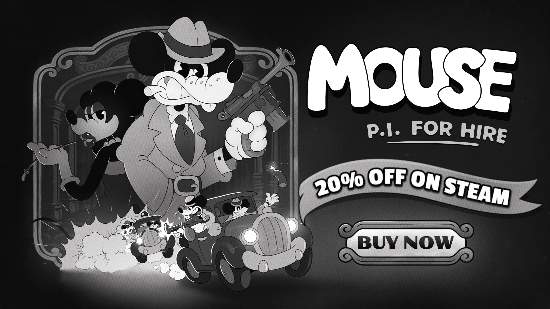 MOUSE: P.I. For Hire entra em promoção antecipada da Steam com 20% de desconto