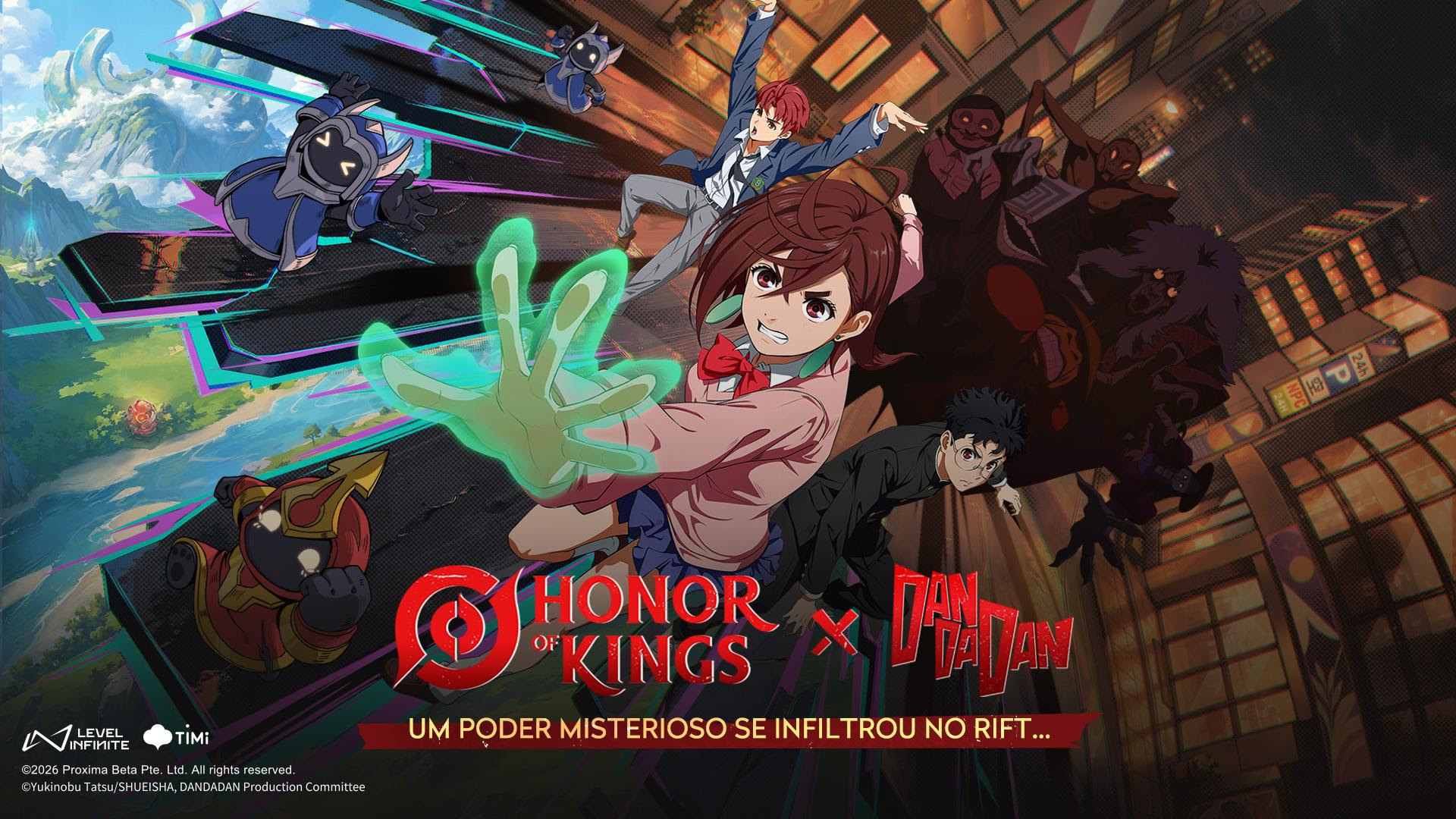 Honor of Kings recebe colaboração com o anime DAN DA DAN